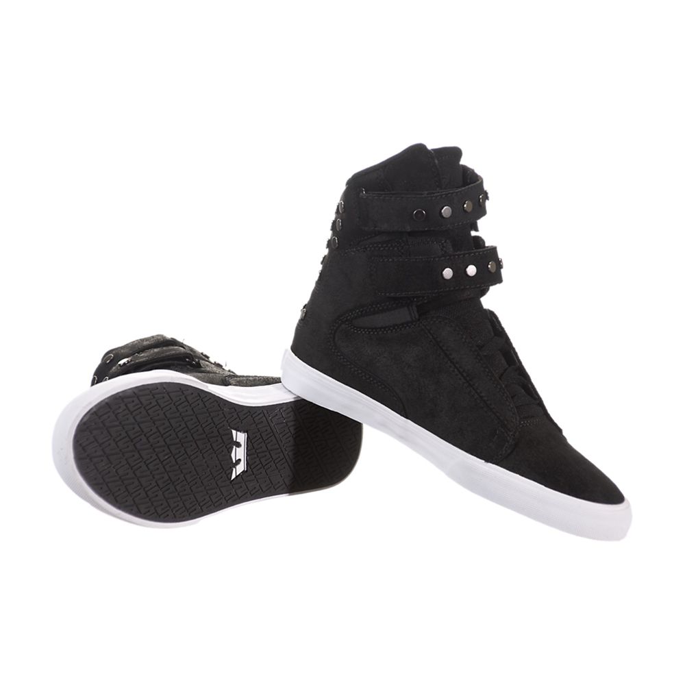 Baskets Montantes Supra Society Noir Black/White Femme | BJR-34541430